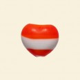 Red Matt Glass Heart Beads - 15mm