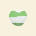 Green Matt Glass Heart Beads - 15mm
