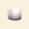 Pink Matt Glass Flat Rectangle Beads - 17mm x 14mm