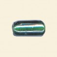 Green Lustred Glass Tube Beads - 20mm x 10mm
