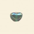 Green Lustred Glass Heart Bead - 13mm - Pack of 10 