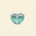 Mint Lustred Glass Heart Bead - 13mm - Pack of 10 