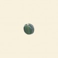 Green Lustred Glass Flat Disc Beads - 7mm x 6mm - Pack of 10 