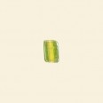 Lime Lustred Glass Tube Beads - 8mm x 5mm - Pack of 10 