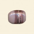 Purple Glass Silver Stripe Flat Rectangle Bead - 20mm x 15mm 