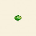 Peridot Crystal Machine Cut Glass Bicones - 6mm x 6mm - 16" String