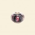 Red/Pink Pandora Style Glass Beads with Metal Inserts - 12mm 