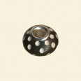 Pandora Style Wood Effect Bead with Metal Inserts - 12mm 