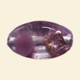 Purple Glass Spotty Foiled Flat Oval Beads - 25mm x 15mm 