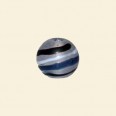 Black Round Matt Glass Bead - 12mm 