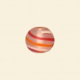 Red Round Matt Glass Bead - 12mm 