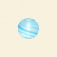 Aqua Round Matt Glass Bead - 12mm 