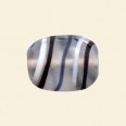 Black Flat Oblong Matt Glass Bead - 20mm x 15mm 