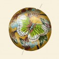 Yellow/Gold Cloisonne Bead - 40mm 