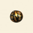Gold Handmade Glass Glitter Round Bead - 12mm 