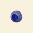 Blue Frosted Glass Round Bead with Cut Away Eye - 12mm - Pack of 10 