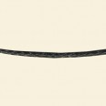 Black Braided Leather (3x4 ply) - 3mm - 1 Metre