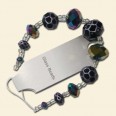 Purple Metallic Assorted Glass Bead String