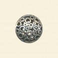 Pewter Effect Antique Look Flat Disc Bead - 15mm 