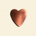 Antique Copper Metallised Flat Heart Beads - 20mm 