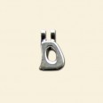 Plated Letter D Pendant - 12mm 