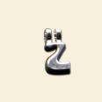 Plated Letter Z Pendant - 12mm 