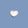 Silver Heart Shape Pendant - 10mm 