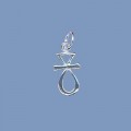 Silver Ankh Shape Pendant - 10mm x 6mm 
