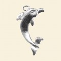 Silver Plated Dolphin Pendant - 30mm 
