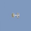 Sterling Silver 5mm Flat Pad Earstuds - Pair