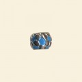 Pandora Style Blue Metal Beads