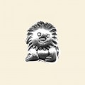 Silver Plated Metallised Lion Beads