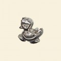 Silver Plated Metallised Duck Beads