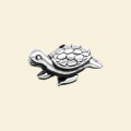 Silver Plated Metallised Tortoise Beads
