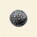 Pewter Effect Patterned Disc Bead - 12mm 