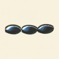 Haematite Oval Twist Bead - 7mm x 12mm - 16" String