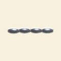 Magnetic Haematite Silver Colour Rice Beads - 6mm x 12mm - 16" String