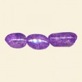 Purple Dyed Crackle Quartz Nugget Beads - 16x12mm