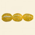 Gold Dyed Crackle Quartz Nugget Beads - 16x12mm