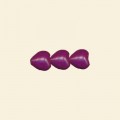 Purple Dyed Howlite Puff Heart Bead - 12mm - 16" String