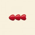 Red Dyed Howlite Puff Heart Bead - 12mm - 16" String