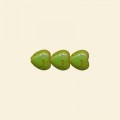 Green Dyed Howlite Puff Heart Bead - 12mm - 16" String