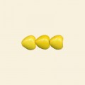 Yellow Dyed Howlite Puff Heart Bead - 12mm - 16" String