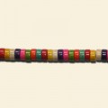 Multi Colour Dyed Howlite Bead String - Heishi Shaped 
