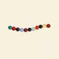 Mixed Dyed Agate Pressed Beads - 6mm - 16" String