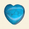 Dyed Howlite Turquoise Heart Bead - 30mm