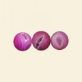 Pink Frosted Agate Bead with Crystal Eye - 10mm - Pack of 10 