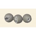 Grey/White Agate Bead with Crystal Eye - 10mm - Pack of 10 