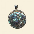 Abalone Shell Mosaic Pendant - 35mm