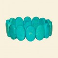Turquoise Howlite Gemstone Elasticated Bracelet